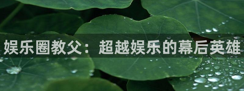 狗子28app下载官网入口：娱乐圈教父：超越娱乐的幕后英雄