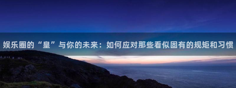 狗子28pg最新版安装包下载：娱乐圈的“皇”与你的未来：如何应对那些看似固有的规矩和习惯